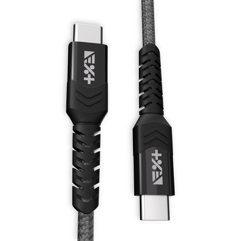 Kabel BRAIDED USB-C / USB-C 1,2 m szary