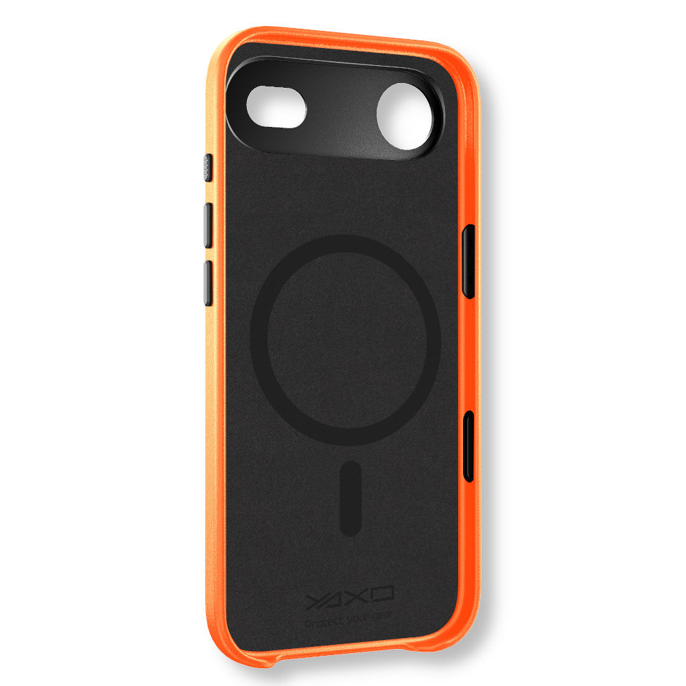 Etui LEATHER GEAR SLIM MagSafe do telefonu iPhone 17 Air pomarańczowe