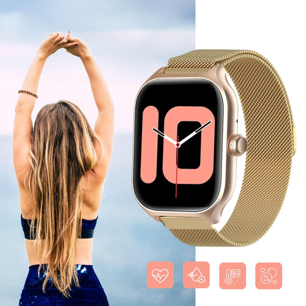 Smartwatch damski GT4 złoty