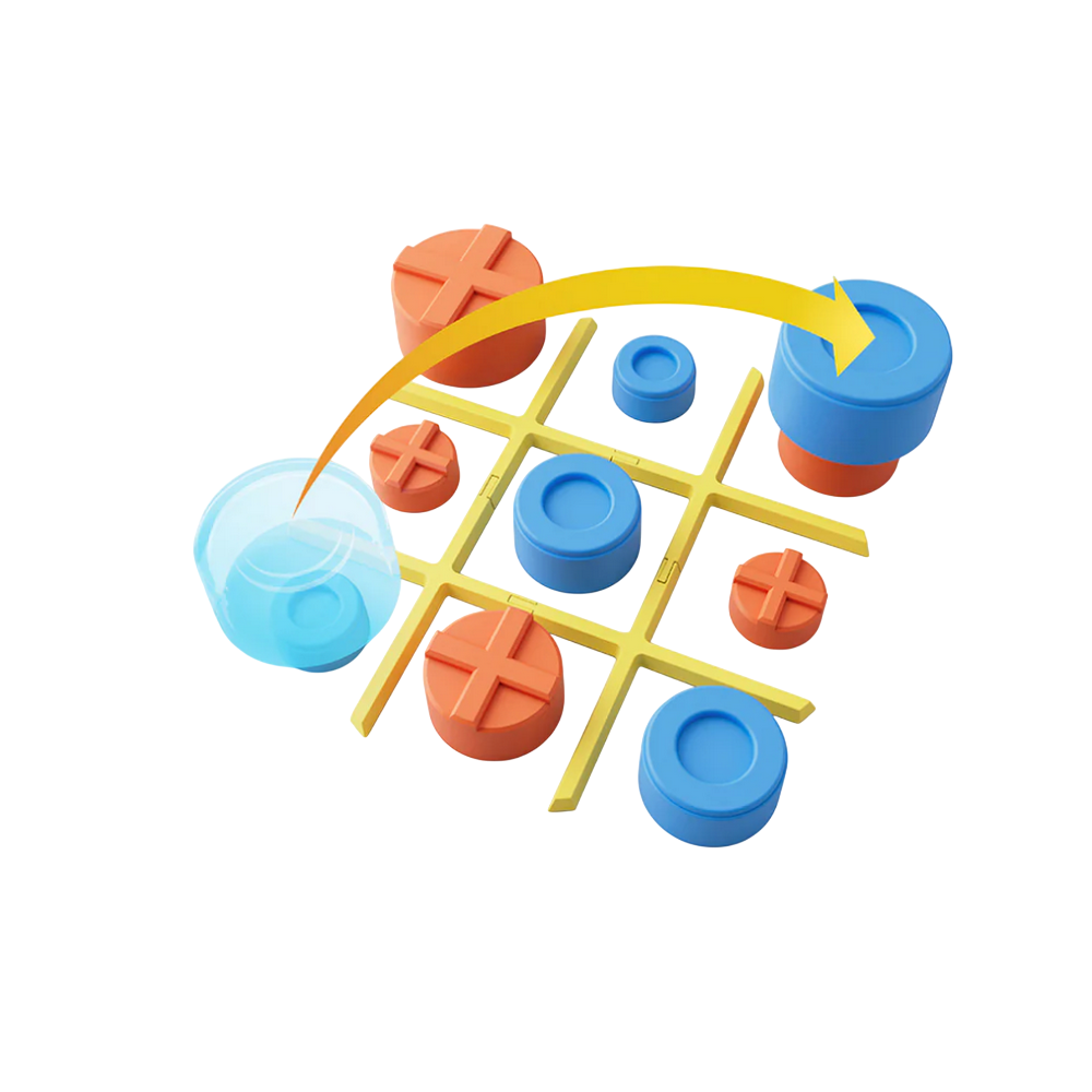 Gra logiczna TIC TAC TOE różowy