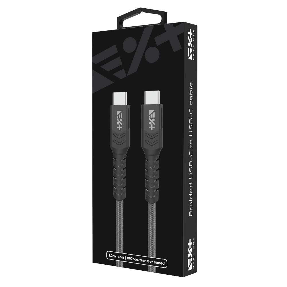 Kabel BRAIDED USB-C / USB-C 1,2 m szary