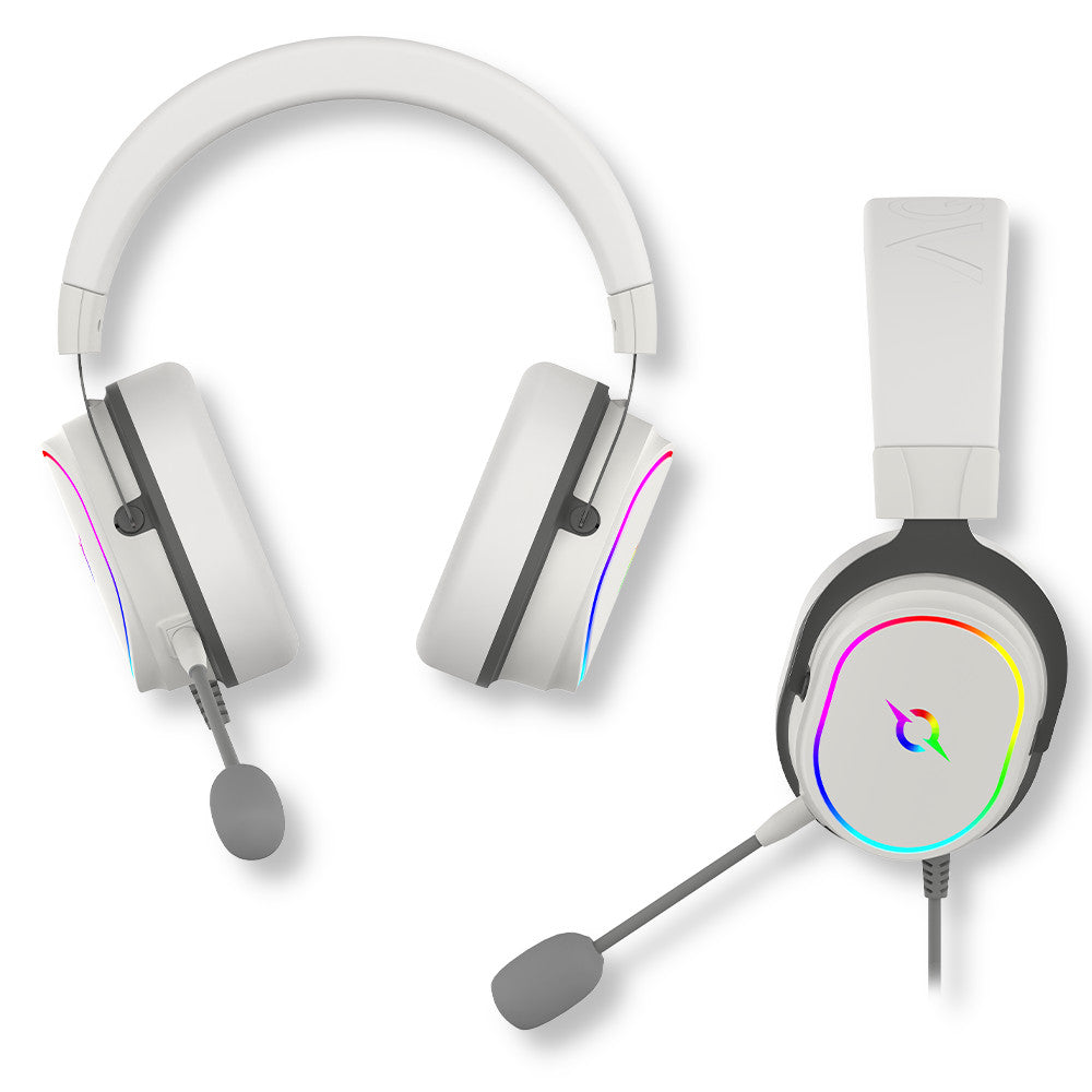 Słuchawki przewodowe ALTAIR 7.1 RGB białe