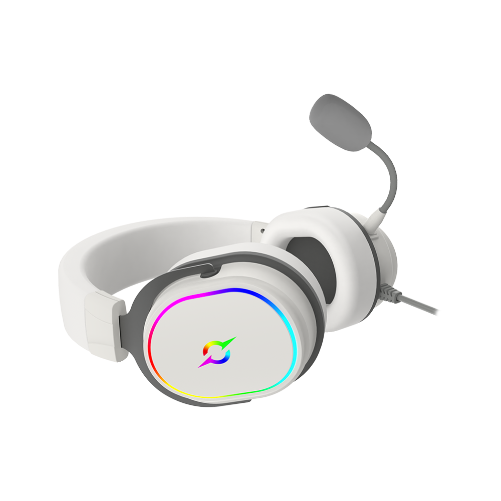 Słuchawki przewodowe ALTAIR 7.1 RGB białe
