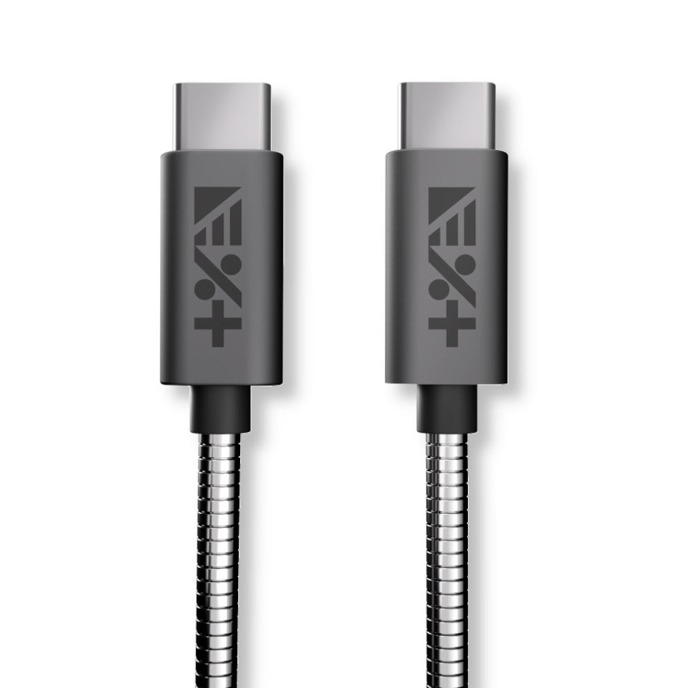 Kabel METALLIC USB-C / USB-C 1,2 m szary