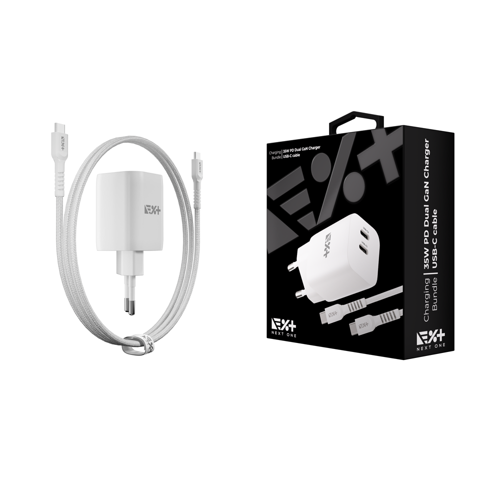 Ładowarka sieciowa 35W z kablem USB-C biała