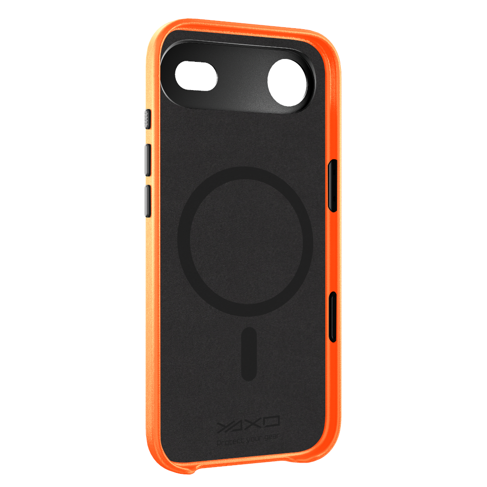 Etui LEATHER GEAR SLIM MagSafe do telefonu iPhone 17 Air pomarańczowe