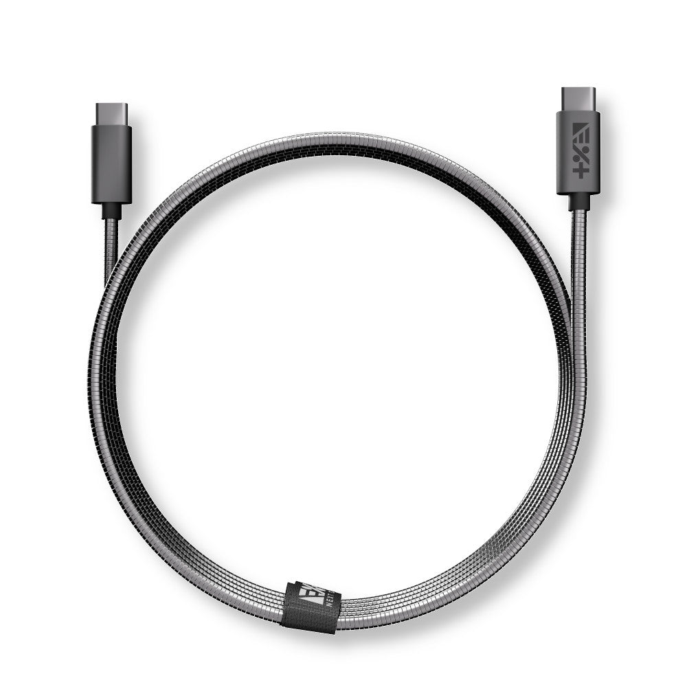 Kabel METALLIC USB-C / USB-C 1,2 m szary