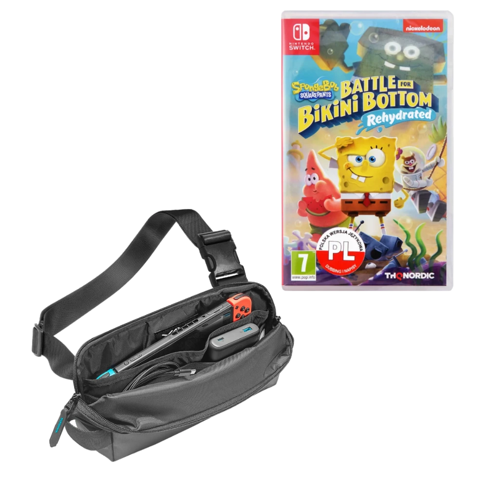 SpongeBob Battle for Bikini Bottom Rehydrated Nintendo Switch polski dubbing + torba KADDO