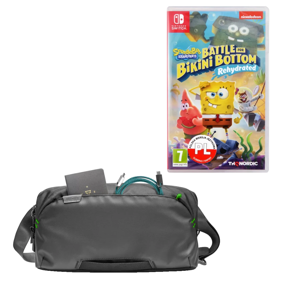 SpongeBob Battle for Bikini Bottom Rehydrated Nintendo Switch polski dubbing + torba TOHONO