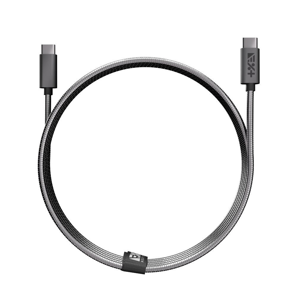 Kabel METALLIC USB-C / USB-C 1,2 m szary