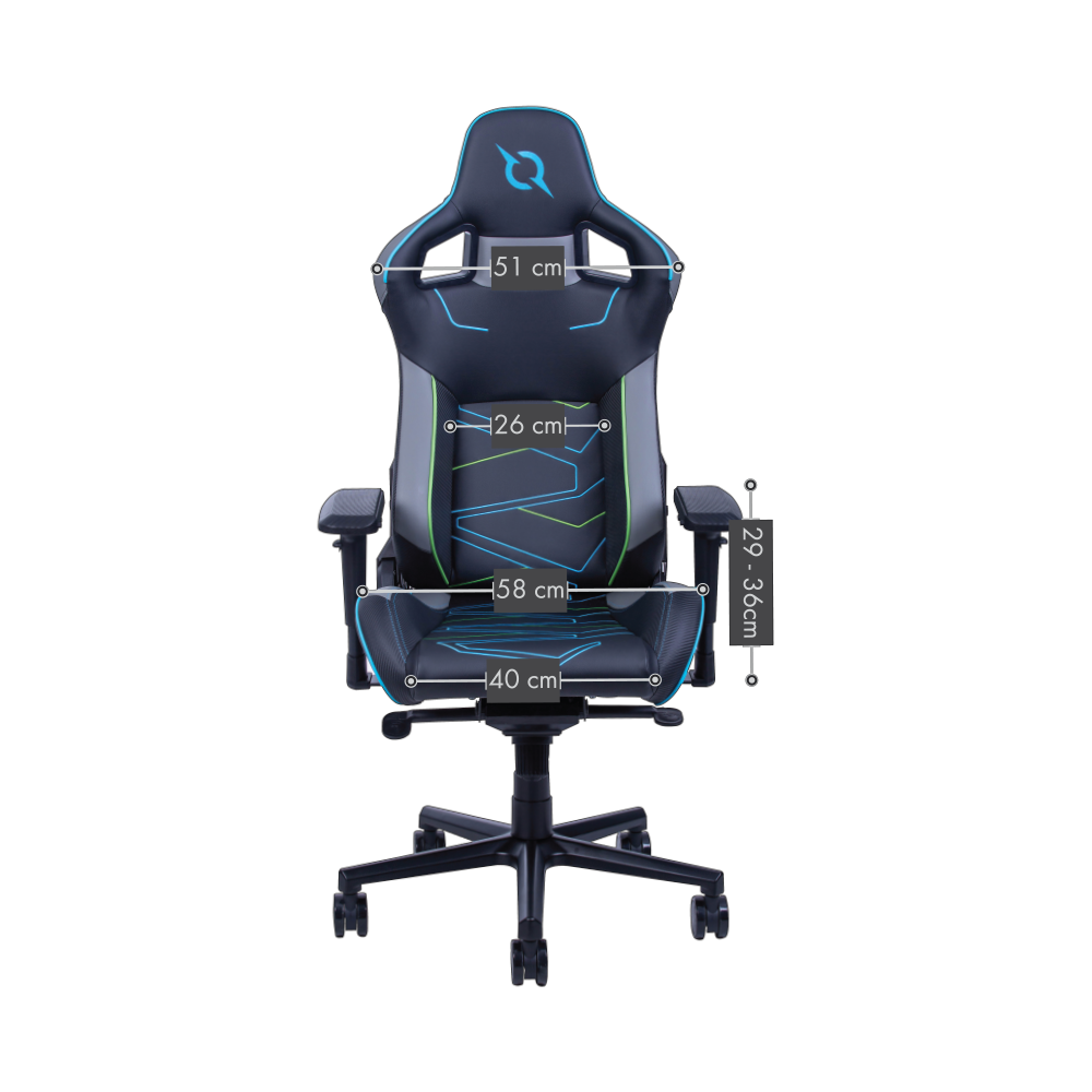Fotel gamingowy HYPERION czarny/grey/blue