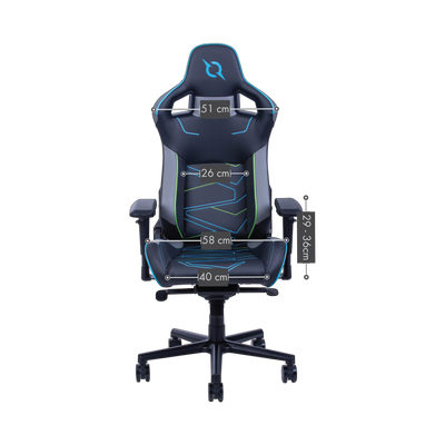 Fotel gamingowy HYPERION czarny/grey/blue