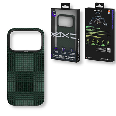Etui ARAMID FIBER ULTRA SLIM MagSafe do telefonu iPhone 17 Pro Max zielone