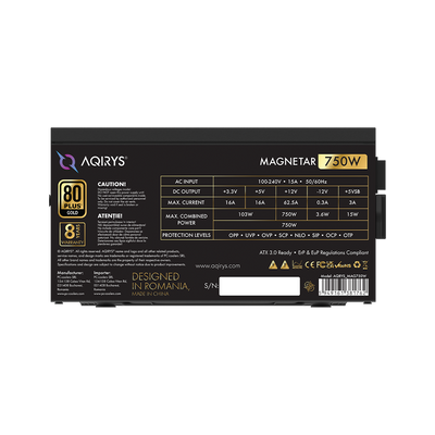 Zasilacz do komputera MAGNETAR 750W 80 Plus Gold ATX PCIe 5.0 czarny