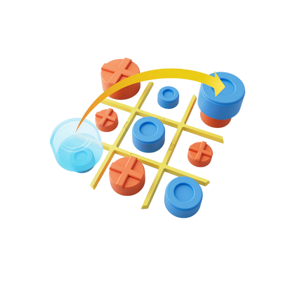 Gra logiczna TIC TAC TOE różowy