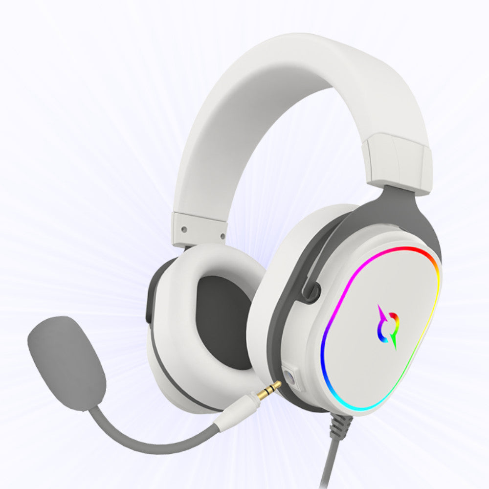 Słuchawki przewodowe ALTAIR 7.1 RGB białe