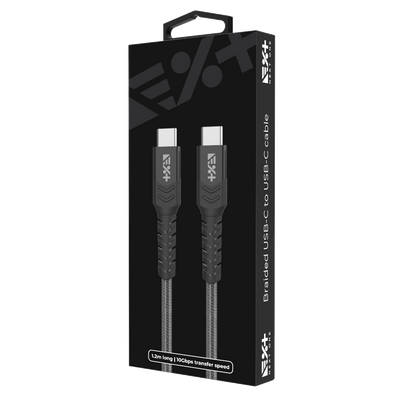 Kabel BRAIDED USB-C / USB-C 1,2 m szary