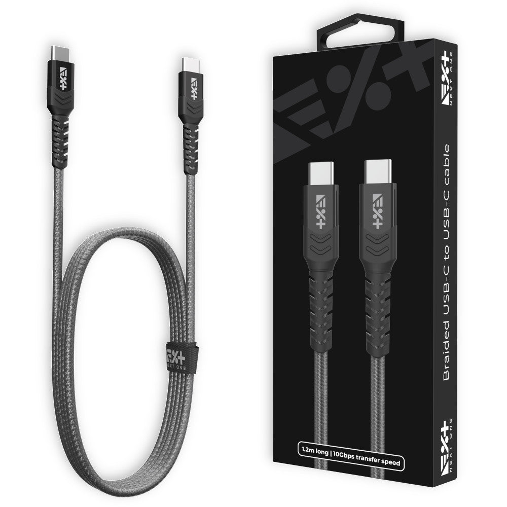 Kabel BRAIDED USB-C / USB-C 1,2 m szary