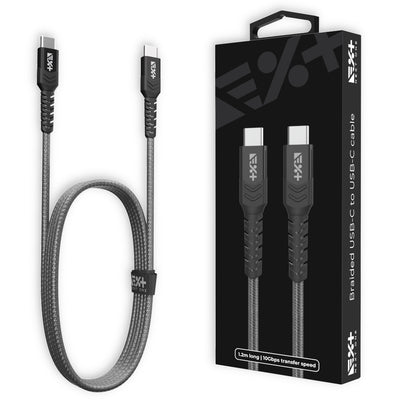 Kabel BRAIDED USB-C / USB-C 1,2 m szary