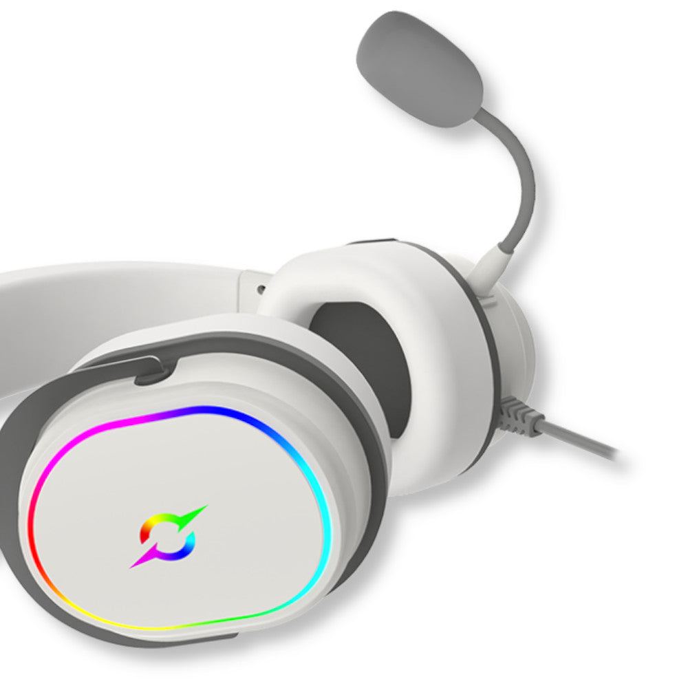Słuchawki przewodowe ALTAIR 7.1 RGB białe