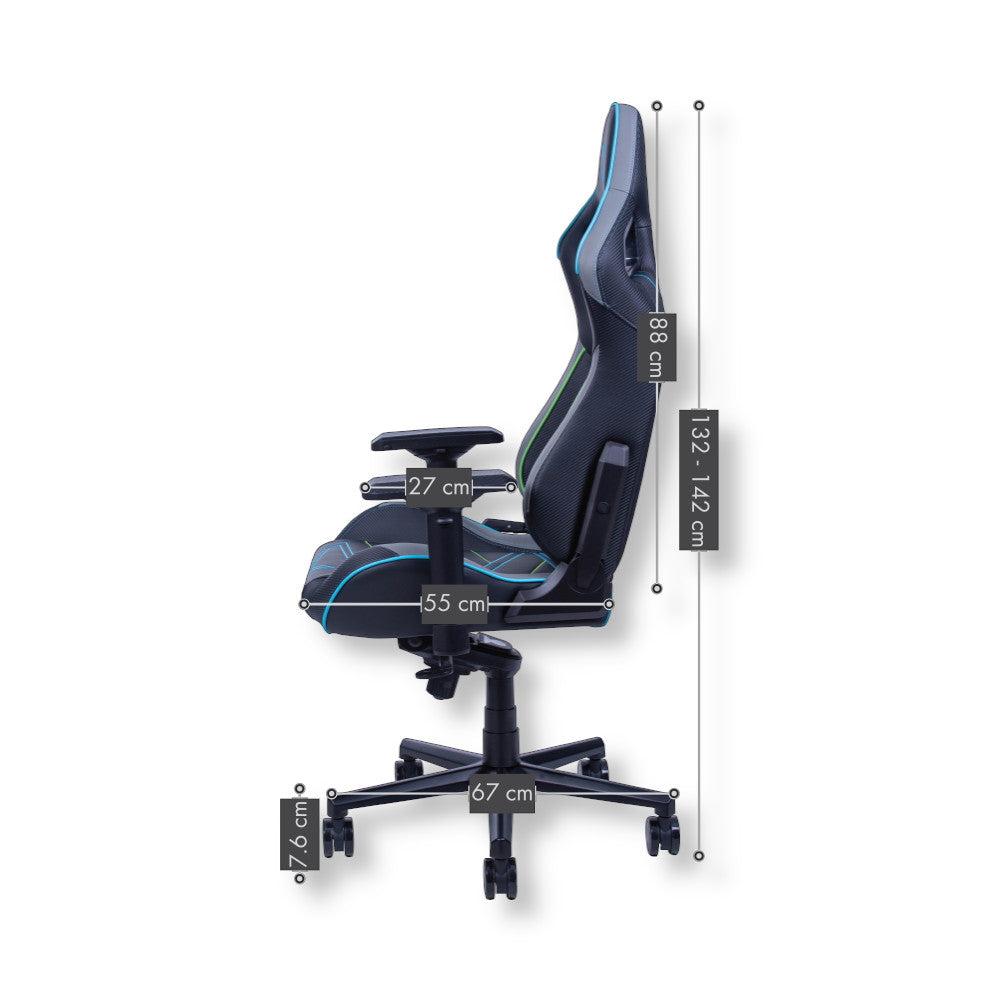 Fotel gamingowy HYPERION czarny/grey/blue