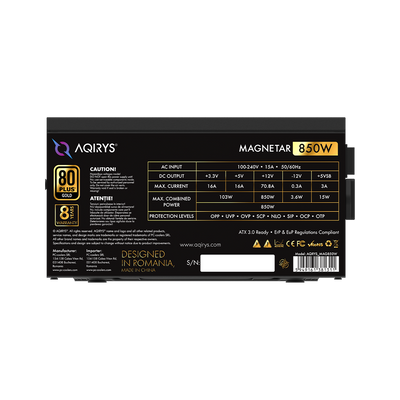 Zasilacz do komputera MAGNETAR 850W 80 Plus Gold ATX PCIe 5.0 czarny