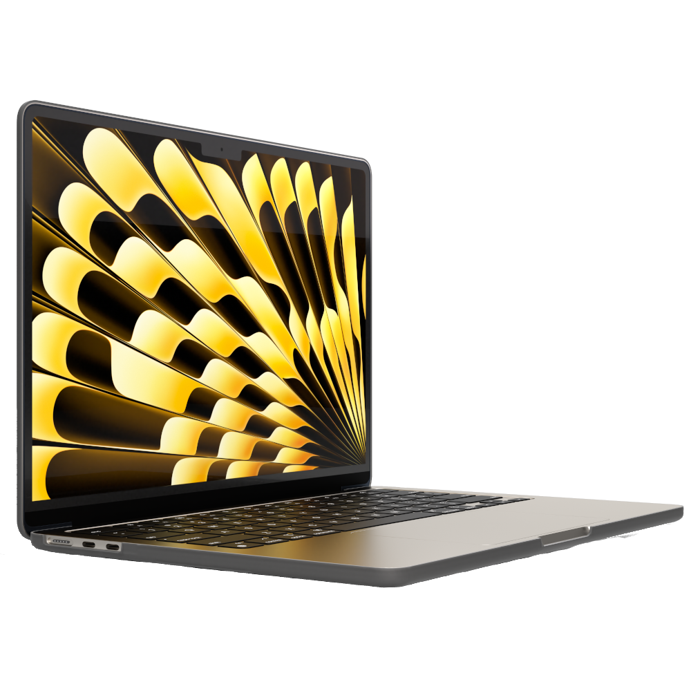 Etui SAFE GUARD do laptopa MacBook Air 15" M2 / M3 przeźroczyste czarne