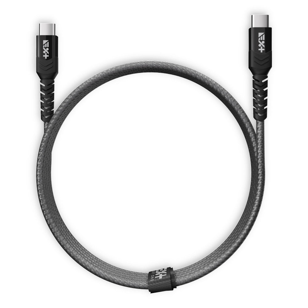 Kabel BRAIDED USB-C / USB-C 1,2 m szary