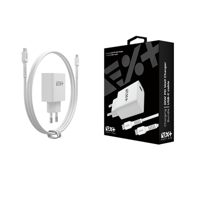 Ładowarka sieciowa 20W z kablem USB-C biała