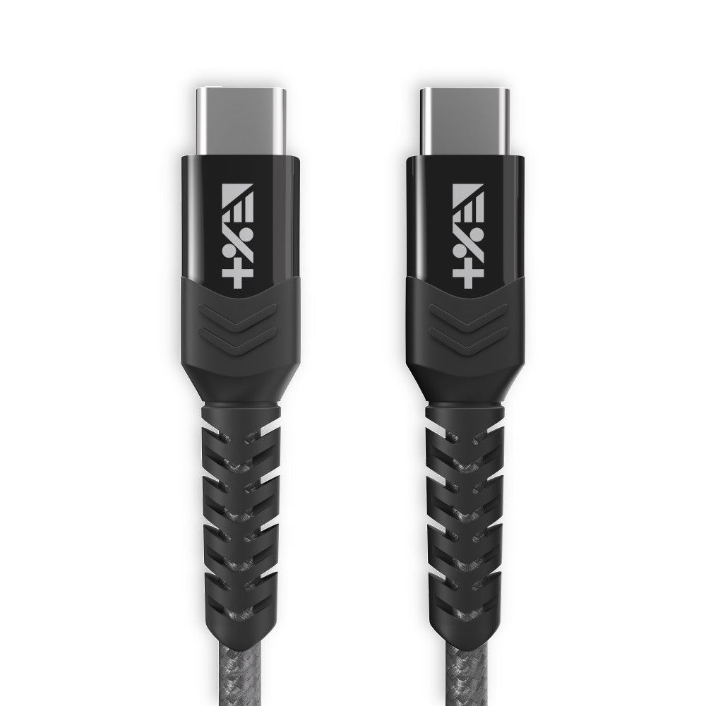Kabel BRAIDED USB-C / USB-C 1,2 m szary