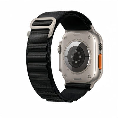 Pasek nylonowy do Apple Watch 44/45/49 mm czarny
