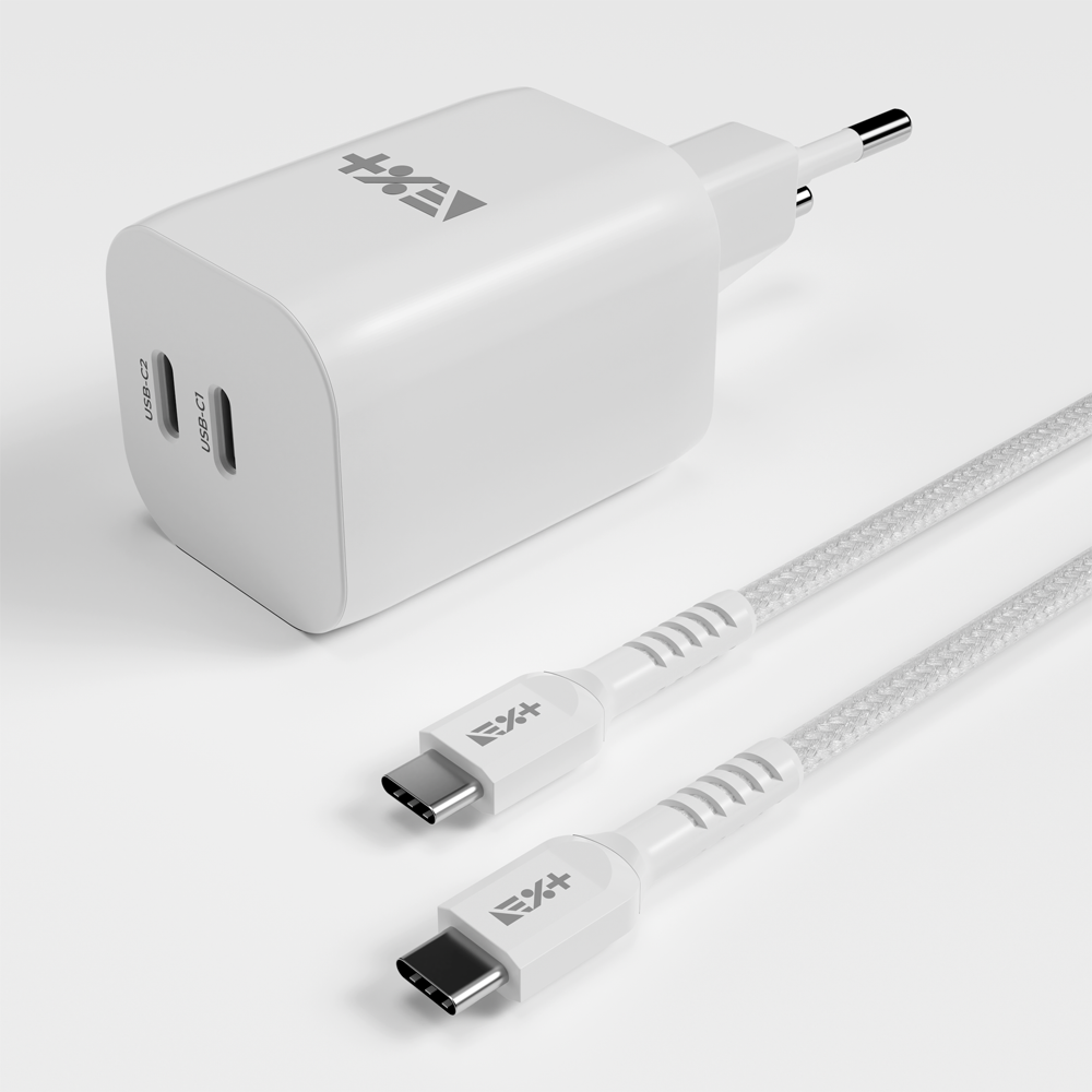 Ładowarka sieciowa 35W z kablem USB-C biała