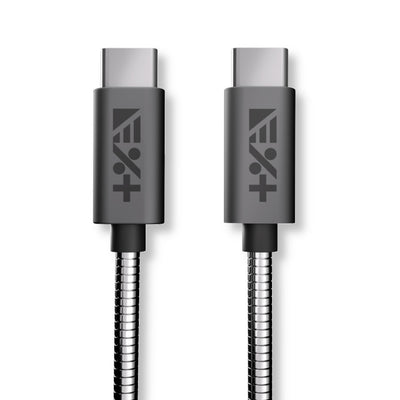 Kabel METALLIC USB-C / USB-C 1,2 m szary