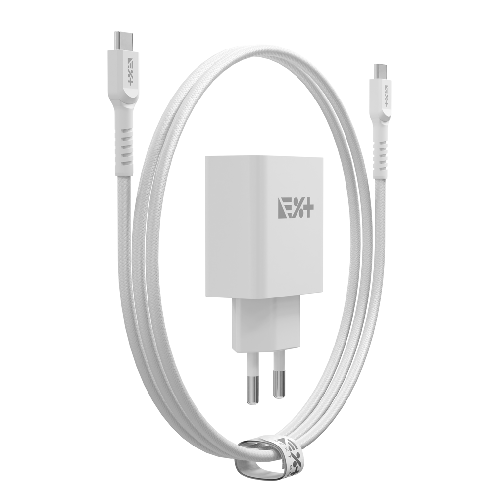 Ładowarka sieciowa 20W z kablem USB-C biała