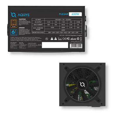 Zasilacz do komputera PULSAR 650W 80 Plus Bronze ATX czarny