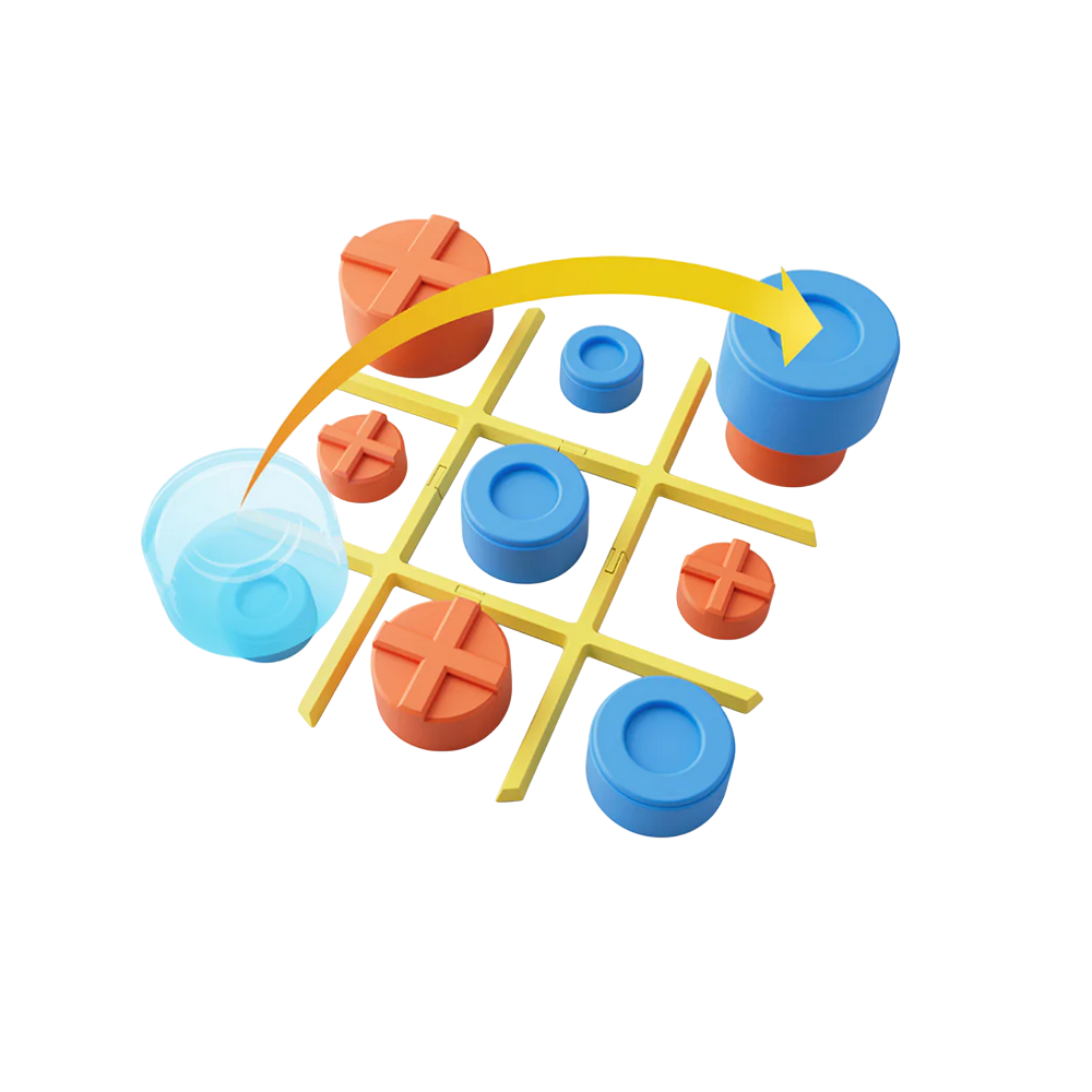 Gra logiczna TIC TAC TOE zielony