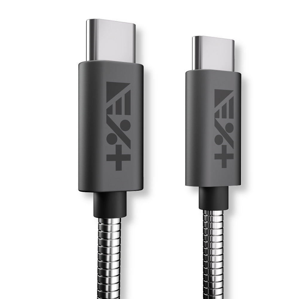 Kabel METALLIC USB-C / USB-C 1,2 m szary