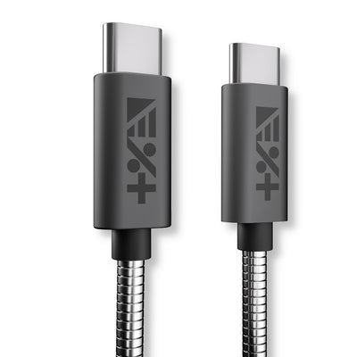Kabel METALLIC USB-C / USB-C 1,2 m szary