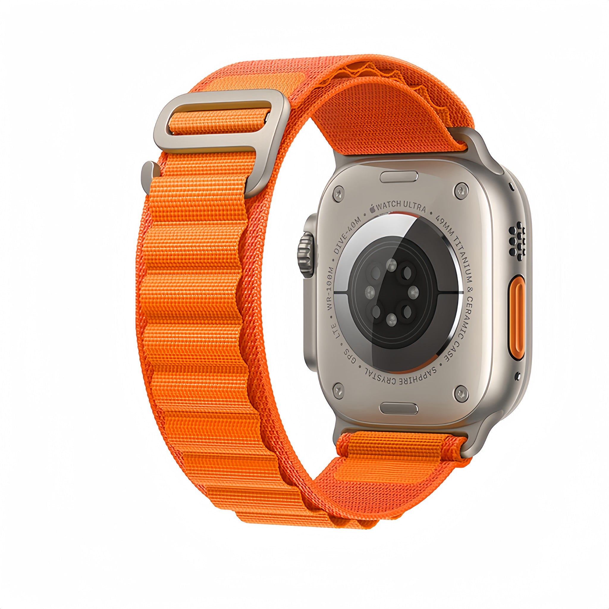 Pasek nylonowy do Apple Watch 44/45/49 mm pomarańczowy