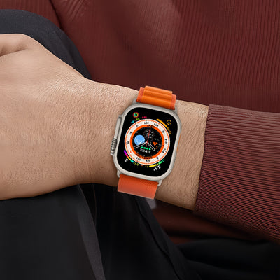 Pasek nylonowy do Apple Watch 44/45/49 mm pomarańczowy