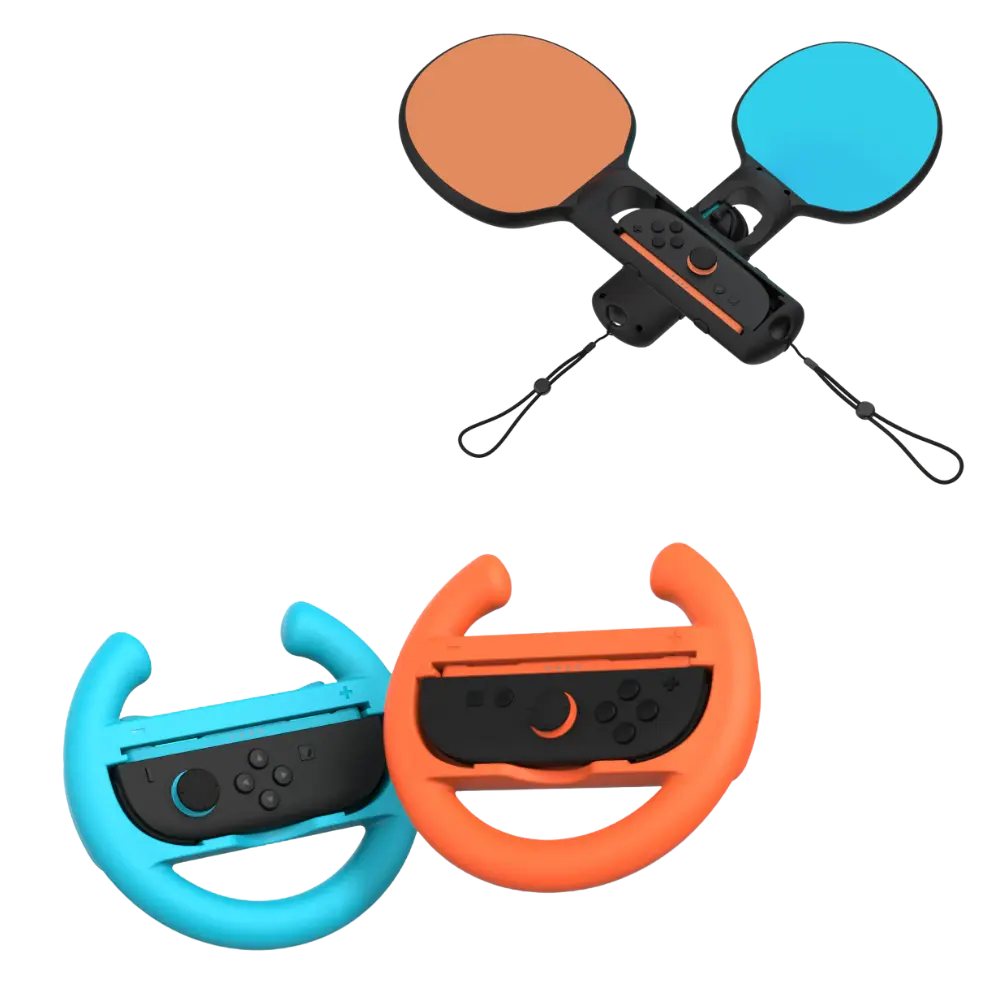Kierownice Joy-Con Nintendo Switch 2 WHEELS SET + uchwyty do tenisa stołowego